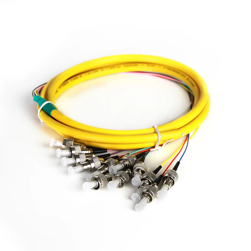 FC/UPC 12-ядерный Fanout Pigtail SM Simplex 1 5 м волоконно-оптический кабель цветной Bunchy |