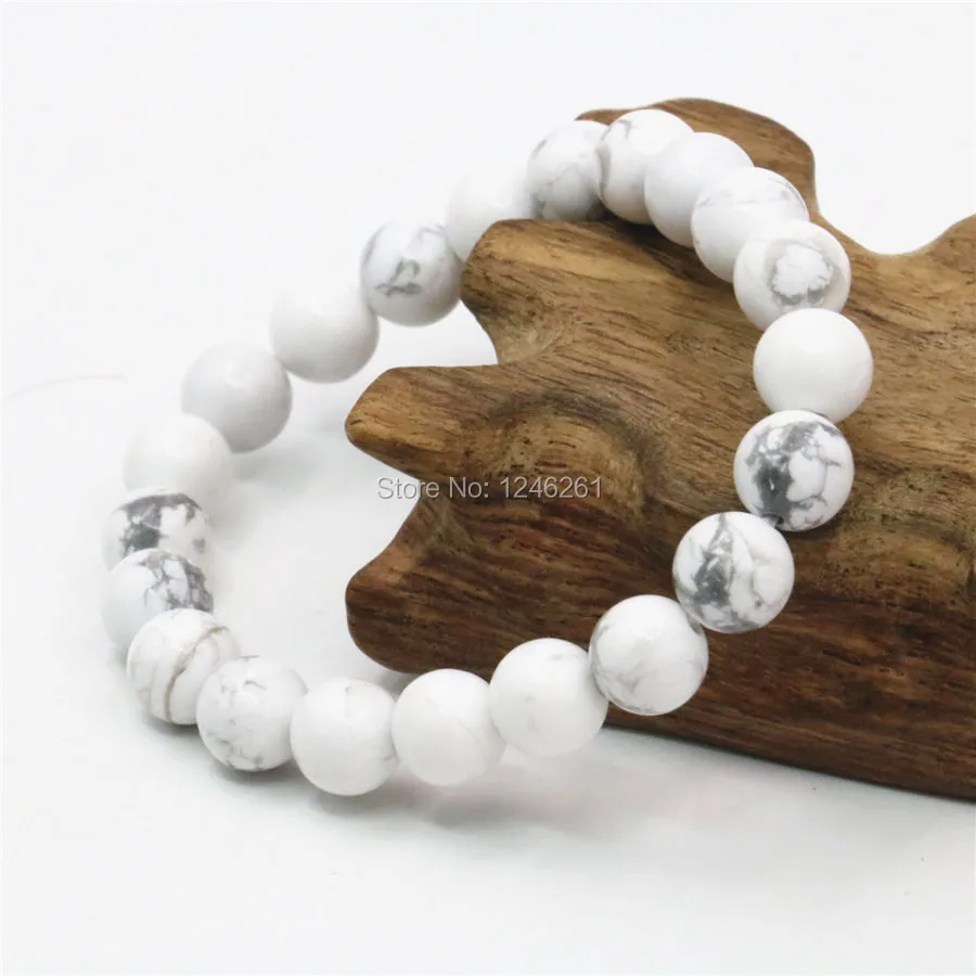 8mm Natural White Turkey Stone Beads Bracelet Girls Christmas Gifts Fashion Jewelry Making Design Hand Made Ornaments 7.5inch | Украшения и