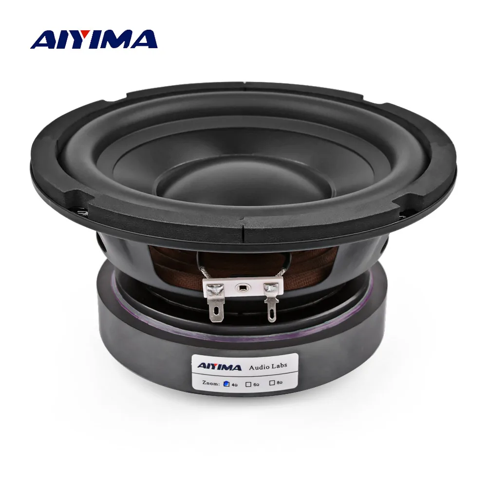 

AIYIMA 1Pcs 6.5 Inch Subwoofer Speaker 4 8 Ohm 100W Home Theater Sound Speaker Hifi Woofer Loudspeaker For Car Home Audio