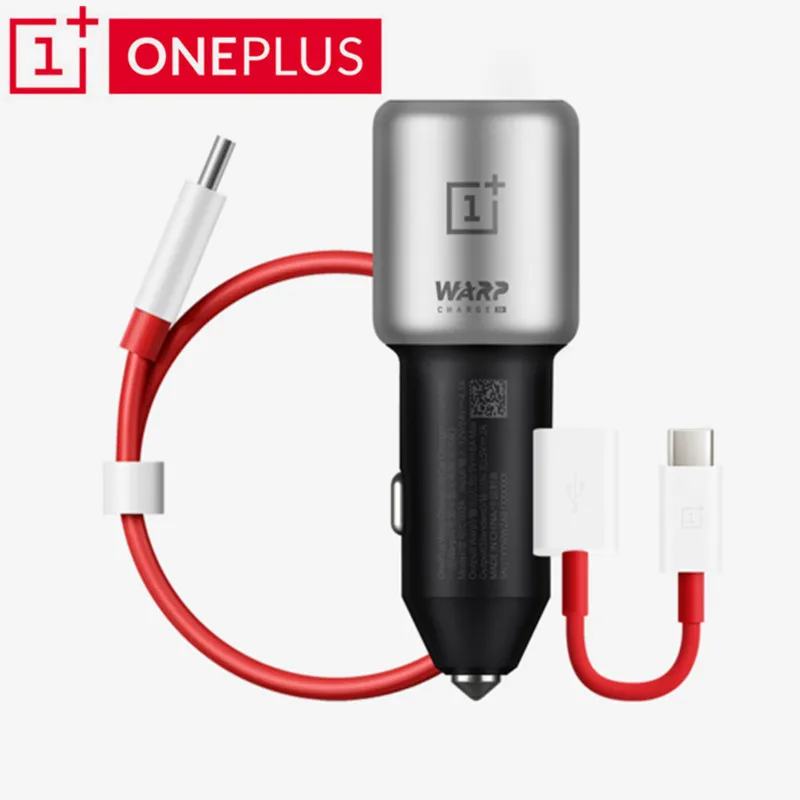 Оригинальное автомобильное зарядное устройство Oneplus Warp Charge 30 выход 5 в 6A Max для 7 8