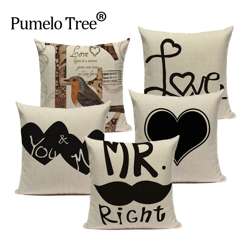 Чехол для подушки из льна с надписью Love|cushion cover|cushion cover home decorcushion |