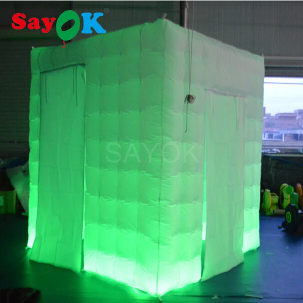 

L78.7*W78.7*H90.5 Inch Inflatable Photo Booth Inflatable Tent with Two Different Size Doors for Wedding Advertising Party