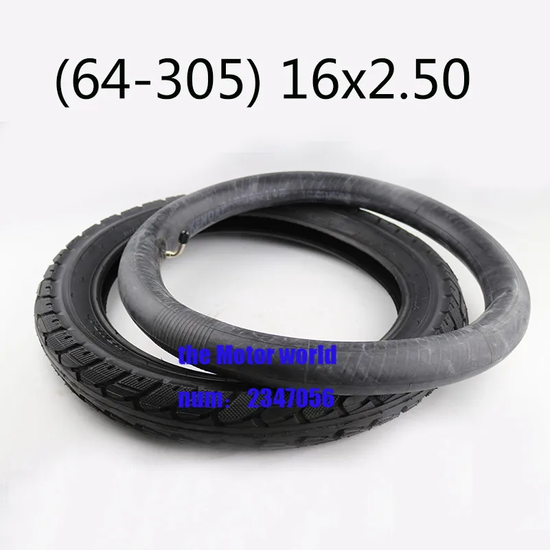 Free shipping 16x2.50 64-305 tire and inner tube Fits Kids Bikes Electric Bikes Small BMX and Scooters