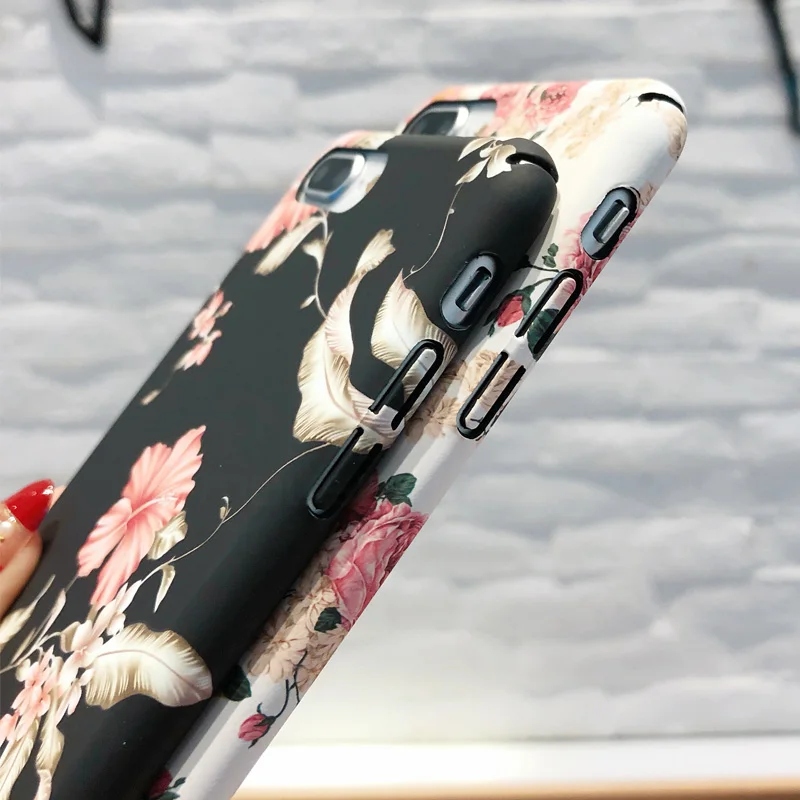 Чехол CAPAME для iPhone 6 6S 7 8 Plus чехлы телефонов с цветочным рисунком жесткая задняя