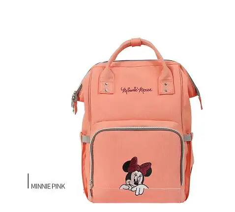Disney детские сумки для подгузников большой емкости Mochila для мам подгузник сумка для коляски водонепроницаемый рюкзак для путешествий - Цвет: picture color