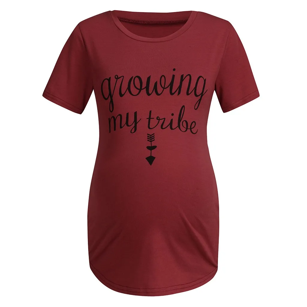 Maternity Clothes Women Short Sleeve Casual Letters Print T-shirt Pregnant Tops Blouse Enfermera Cotton Clothing Plus Size S-2XL | Мать и