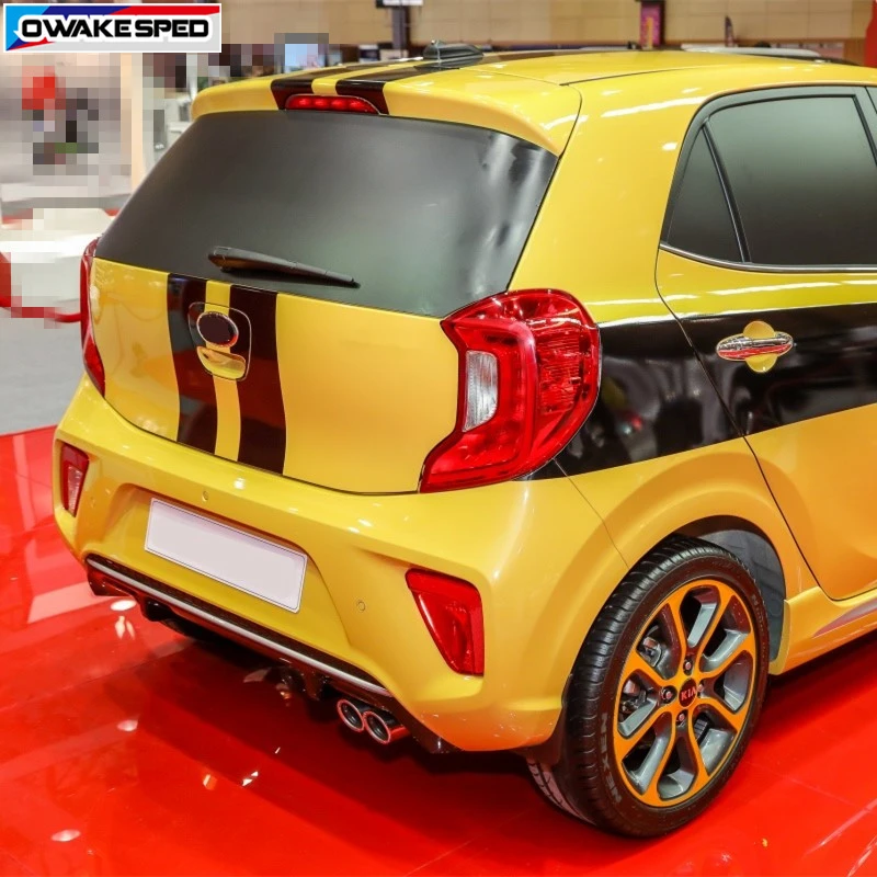 1 компл. Гоночные спортивные полосы капот автомобиля крыша хвост Стикеры для KIA Picanto Morning Авто кузова весь виниловые наклейки внешние аксессуары