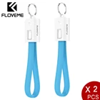 Универсальный кабель Micro USB FLOVEME, 2 шт.лот, для Samsung, Xiaomi, Huawei, мини портативный брелок, шнур для синхронизации данных, зарядный USB-кабель