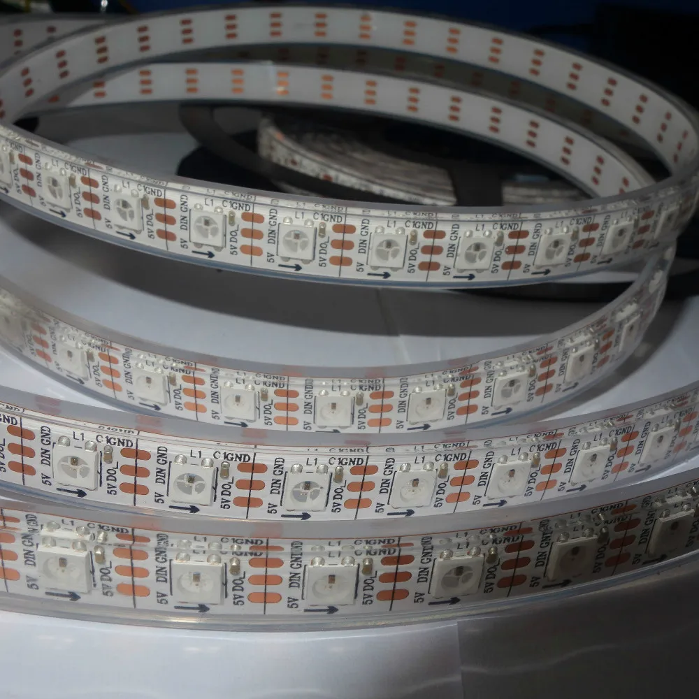 Пиксельная Светодиодная лента WS2812B 4 м пост. Тока 5 в 74 светодиода WS2812B/м пикселя