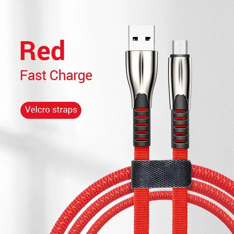 Red Micro USB кабель 3A Быстрая зарядка зарядное устройство для Xiaomi samsung Galaxy S7 S6 J7 Edge Note 5 LG Xbox PS4 Android USB кабель для передачи данных телефона - Цвет: Red