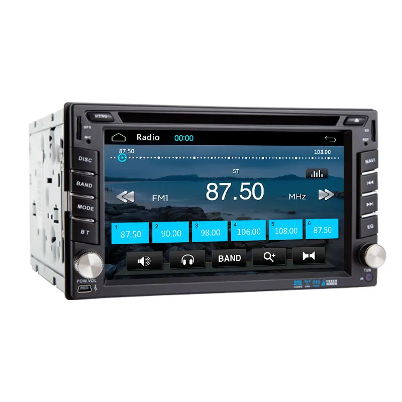 6 2 дюйма in-dash DIN Универсальная автомобильная GPS навигация с dvd-плеером Мультимедиа