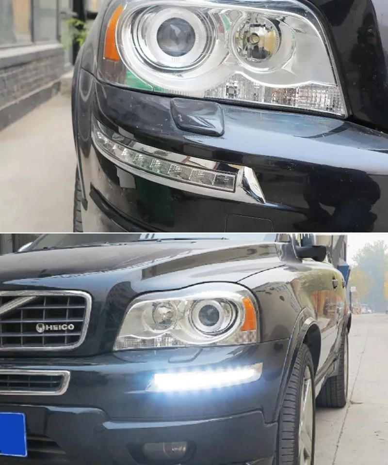 2 шт. для Volvo XC90 2007 2008 2009 2010 2011 2012 2013 автомобиля Габаритные огни Светодиодная ртутная лампа указателя поворота противотуманная фара мигающий