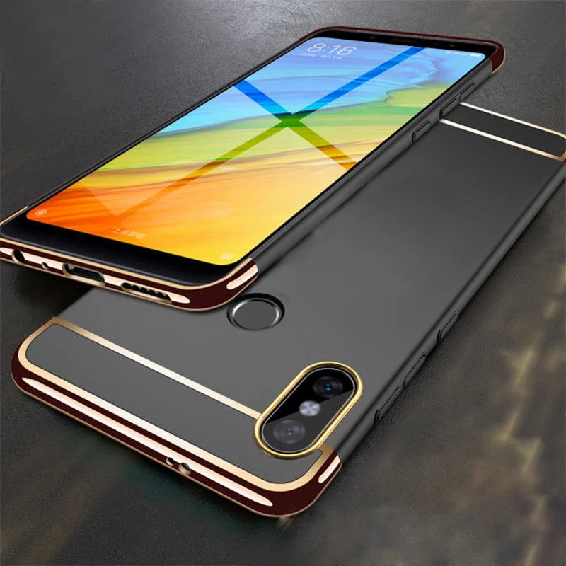 Гибридные Чехлы 3 в 1 для телефонов Xiaomi Redmi Note 5 Pro роскошный полноразмерный