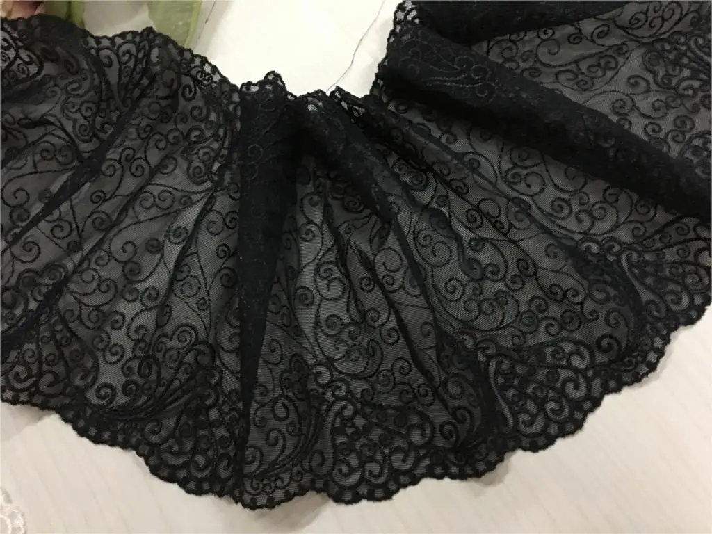 Изысканная двойная вышивка кружева 3 цвета сетка diy декоративные аксессуары