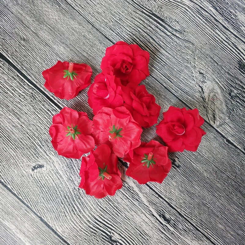 6 шт. большой Шелковый цветок розы для свадьбы|red flower head|flower headwreath diy |