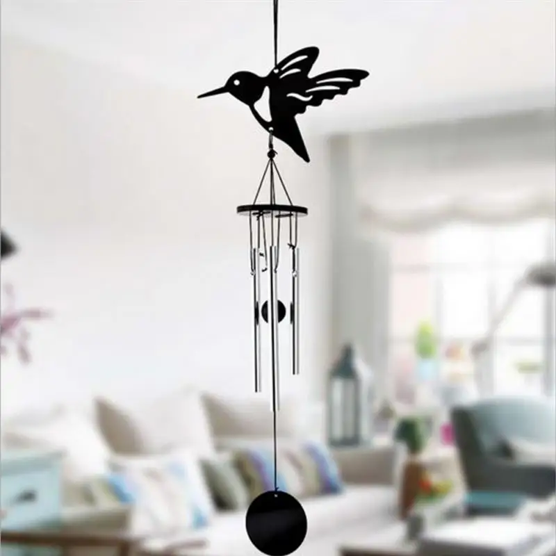 Bird Глубокий резонансный 6 труб Windchime Часовня колокольчики ветра двери настенный дом Dec - Цвет: Bird