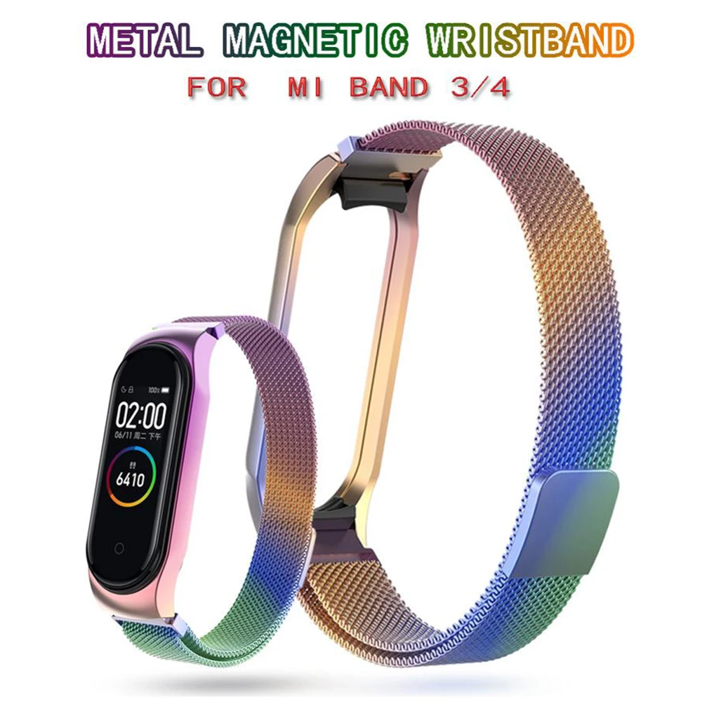 Ремешок Миланская петля из нержавеющей стали для xiaomi mi band 3 4|Смарт-аксессуары| |