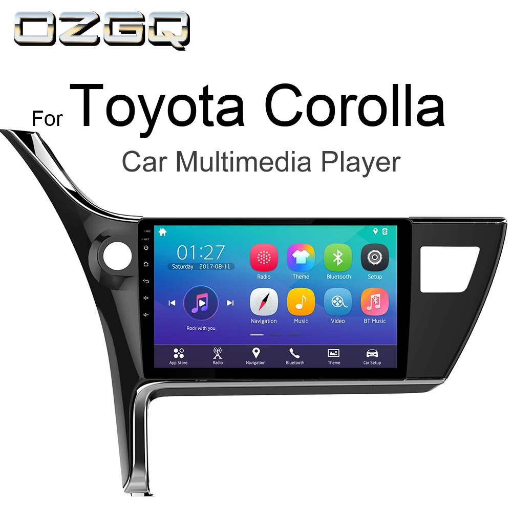 OZGQ Android 7 1 Автомобильный плеер для Toyota Corolla 2017 GPS авто навигация с BT Радио ТВ Аудио
