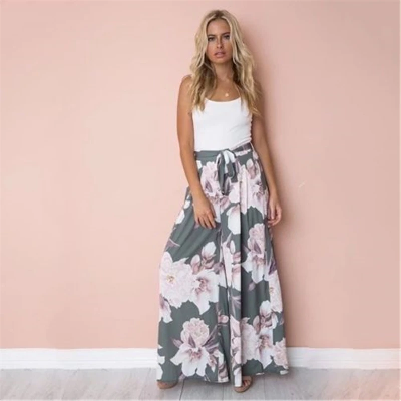Womens High Waist Trousers Flare Wide Leg Long Loose Harem Comfy Pants Fashion Street Wear | Женская одежда