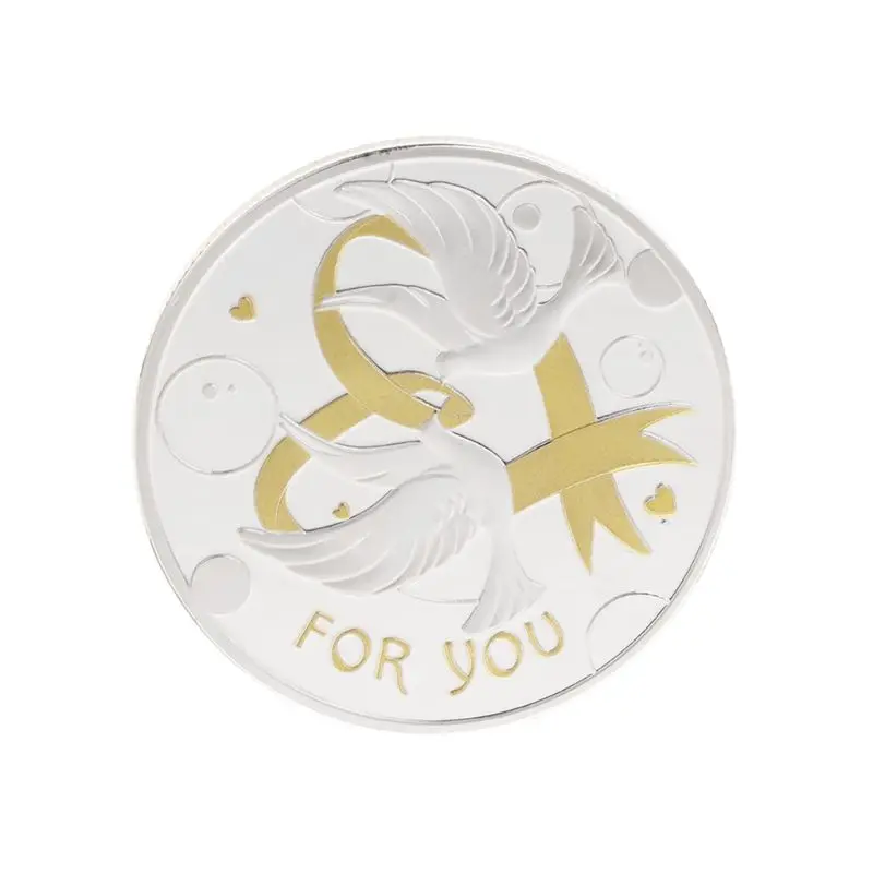 Памятная монета Любовь Пара Птицы счастье Россия сувенир подарки поделки