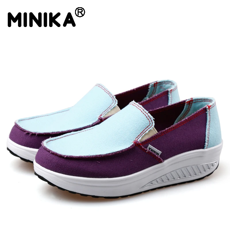 Minika/Модная женская обувь для похудения на танкетке Повседневная дышащая