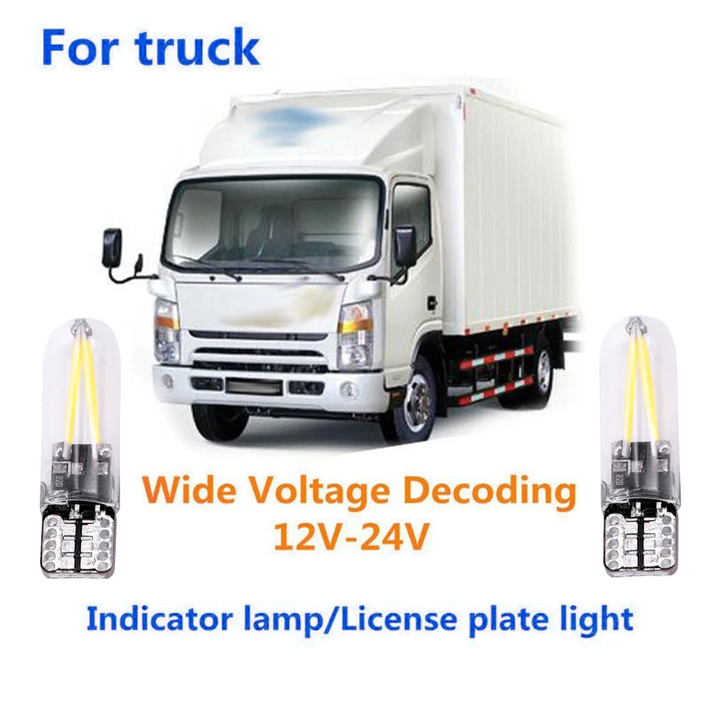 2 шт. 3 Вт AC/Dc 12 v-24 v T10 194 168 W5W LED автомобиль Стекло Подсветка регистрационного номера лампы белого цвета