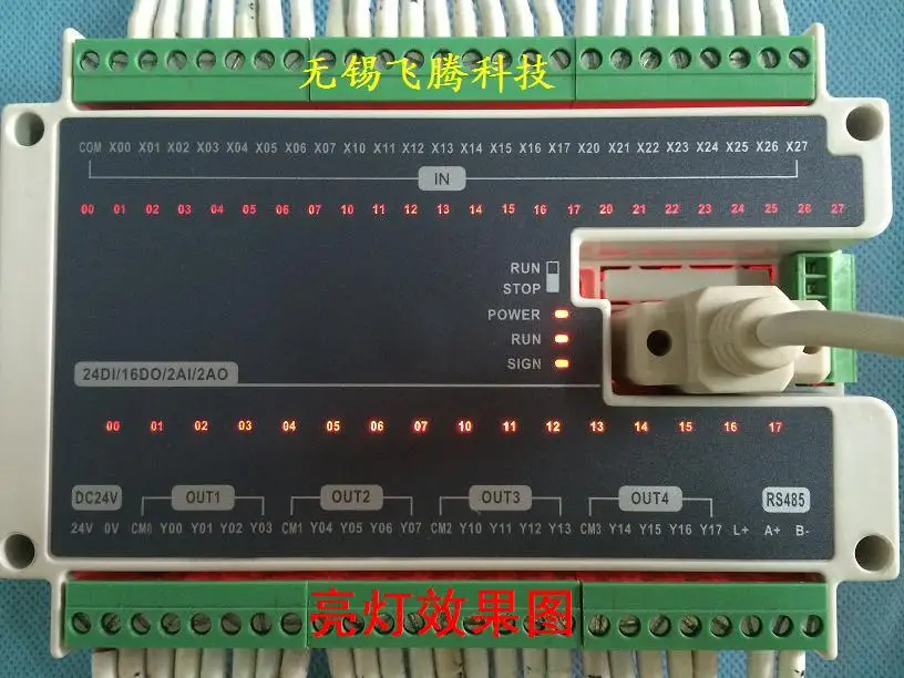 Аналоговый контроллер FX1N FX2N FX3U 40MR 24DI 16DO 2AD 2DA для Mitsubishi RS485 Modbus|analog|analog controller |