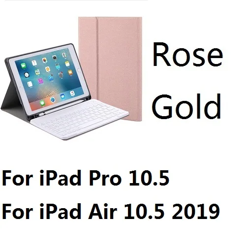 For iPad 10.5 RGold Сплит дизайн для Apple iPad Air 10,5 iPad Mini Pro10.5 кожаный чехол с Bluetooth клавиатурой Чехол Карандаш держатель - Цвет: For iPad 10.5 RGold