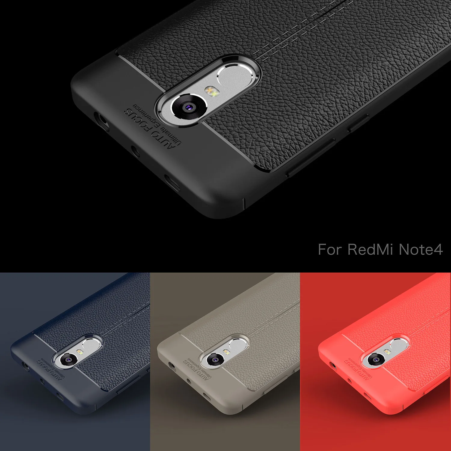 Чехол ALIVO для Xiaomi Redmi Note 4 новый дизайн 2 в 1 ТПУ + кожаный узор полное покрытие