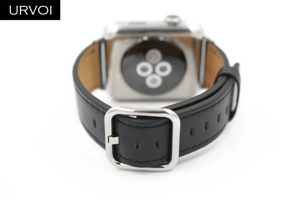 URVOI Band для apple watch серии 5 4 3 кожаный ремешок для наручных часов iwatch, с классической пряжкой современный дизайн GEN.2 40/44 мм