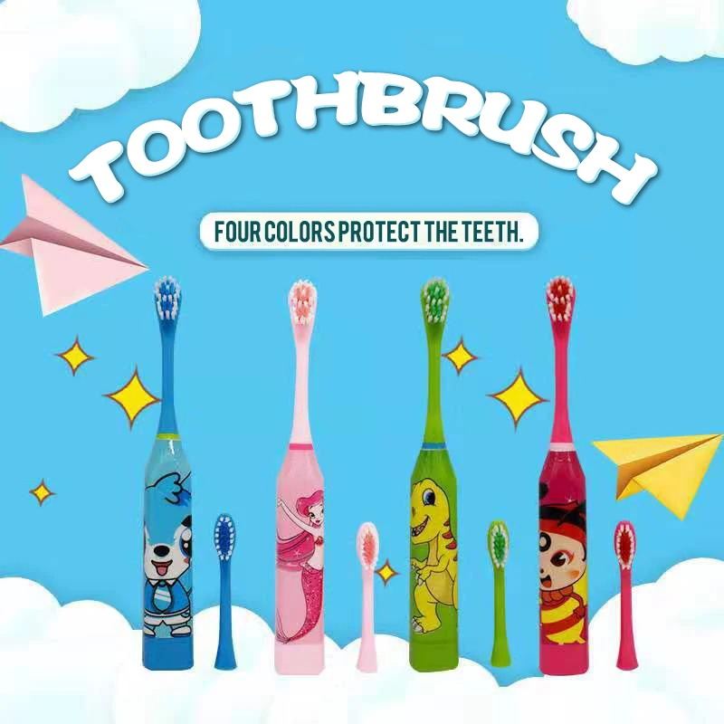 Children Electric Toothbrush Thirty Days Lasting Endurance Rotate Swing Cleaning Teeth ChildrenToothbrush | Красота и здоровье