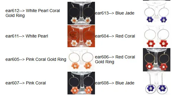 

Qingmos Fashion Natural White Pearl Earrings for Women with Pink Coral Beads 28mm Metal Round Dangle 2.5'' Earring Jewelry e607