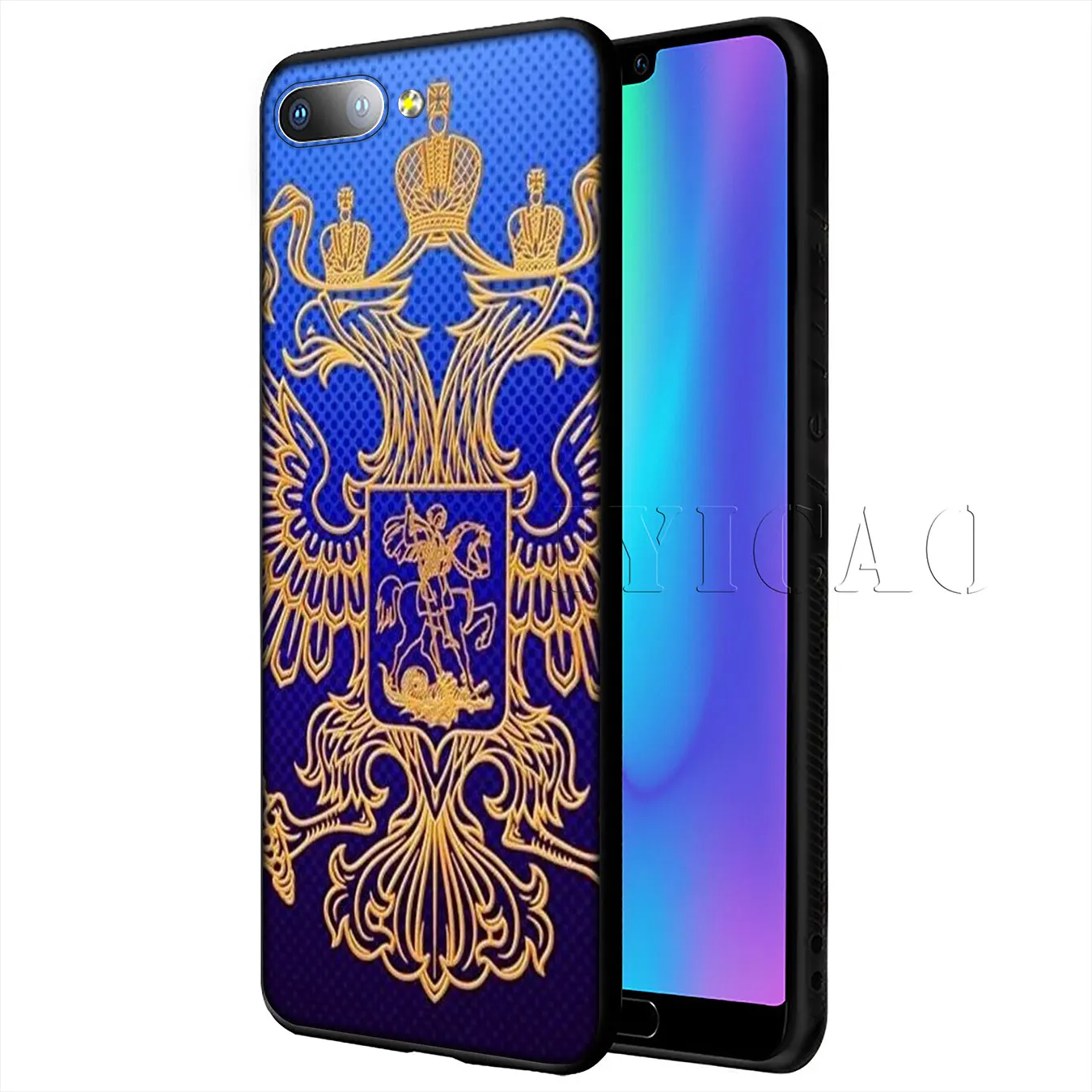 Iyicao герб России флаг Мягкий чехол для huawei P20 Pro P10 P8 P9 P30 Lite Mini 2017 P Smart 2019 крышка |
