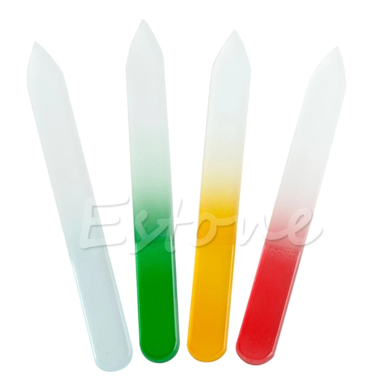 Новинка 4 шт. Прочные прозрачные пилочки для ногтей буферные художественные