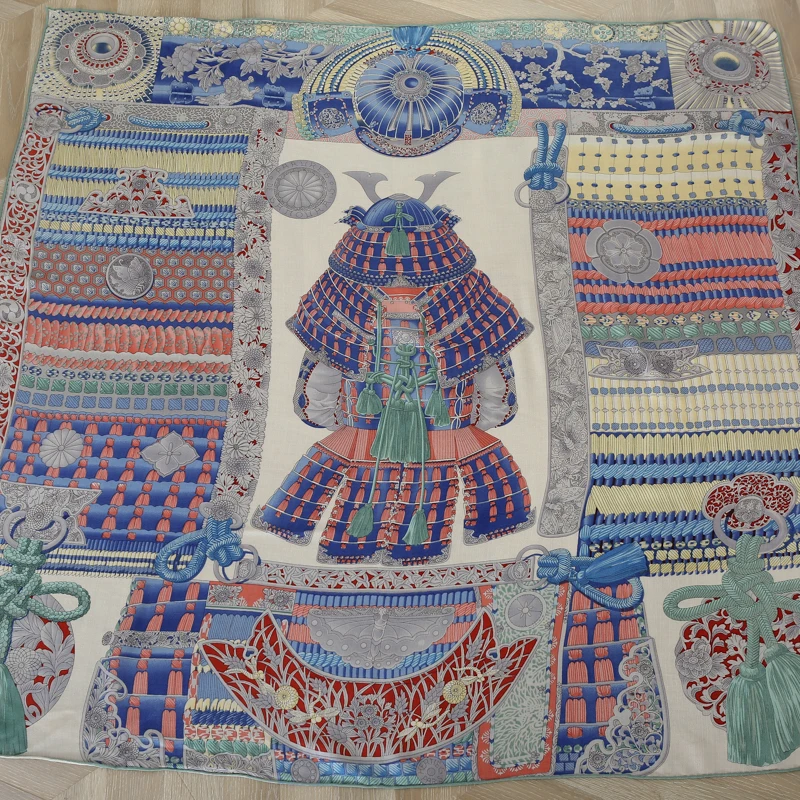 Роскошный теплый кашемировый шелковый шарф с рисунком воина, Женское пальто, шарф, шаль, шарфы, пончо, платок 135*135 см