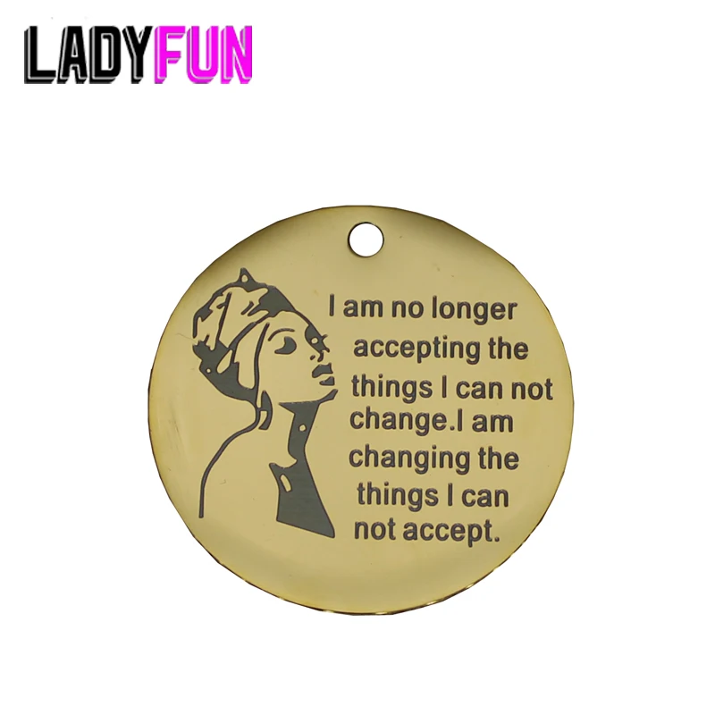 Подвески из нержавеющей стали Ladyfun Peace-я больше не принимаю вещи которые я могу