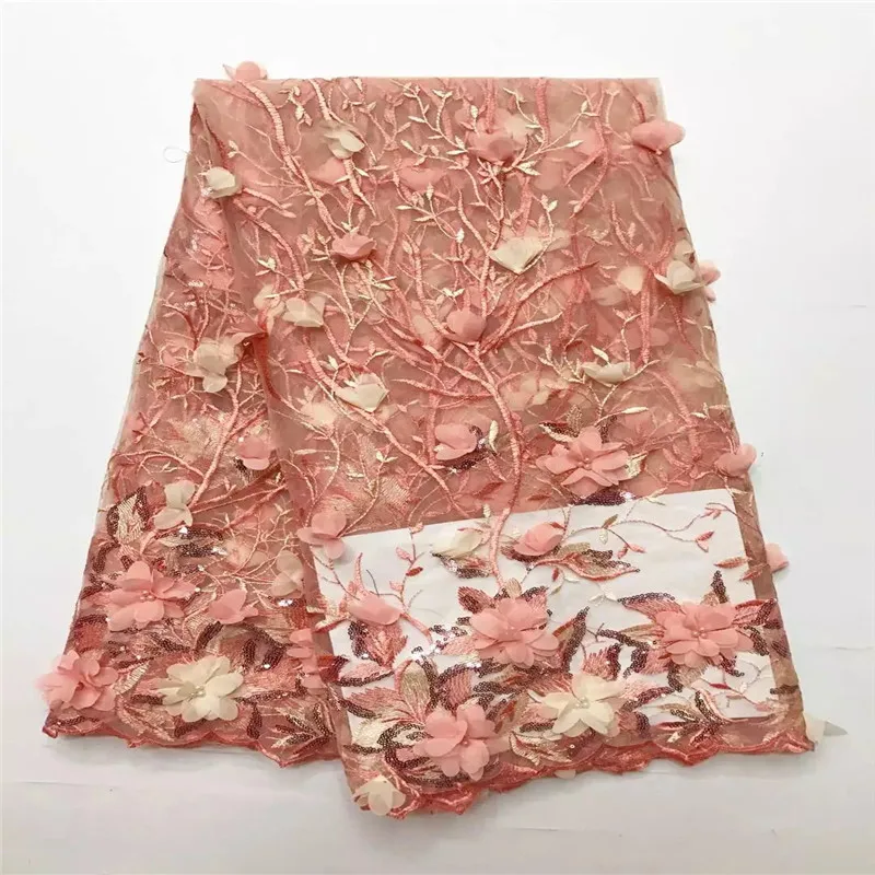 Good price 3d lace fabric new style embroidereed flower tulle for party dress african french JY61B-1 | Дом и сад
