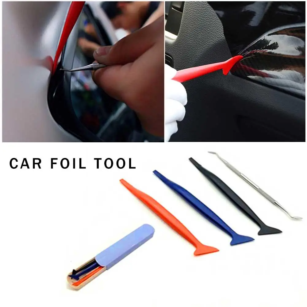 4 Pcs/Set Film Edge Cover Car Color Invisible Clothing Tool Kit Wrap Vinilo Faros Pellicola Fari |
