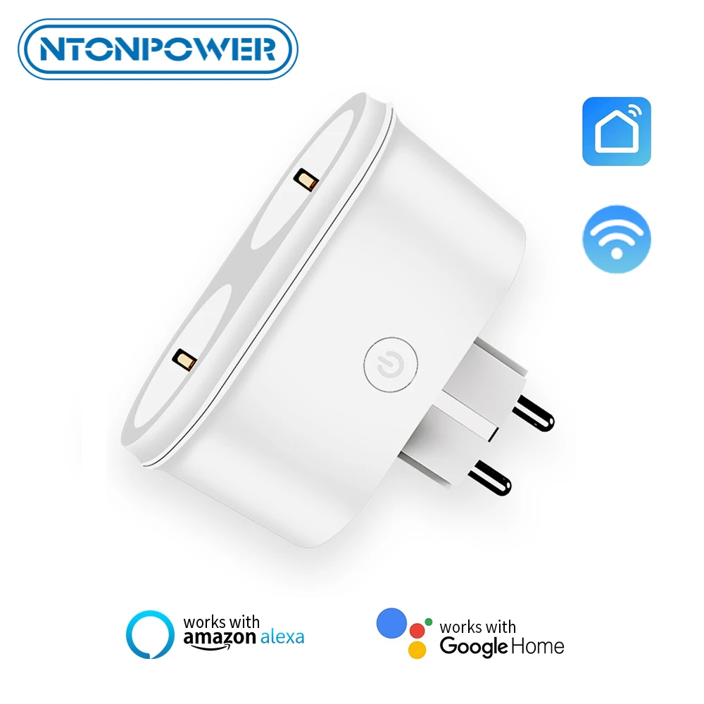 NTON power WiFi умная розетка с европейской вилкой монитором питания работает для Amazon
