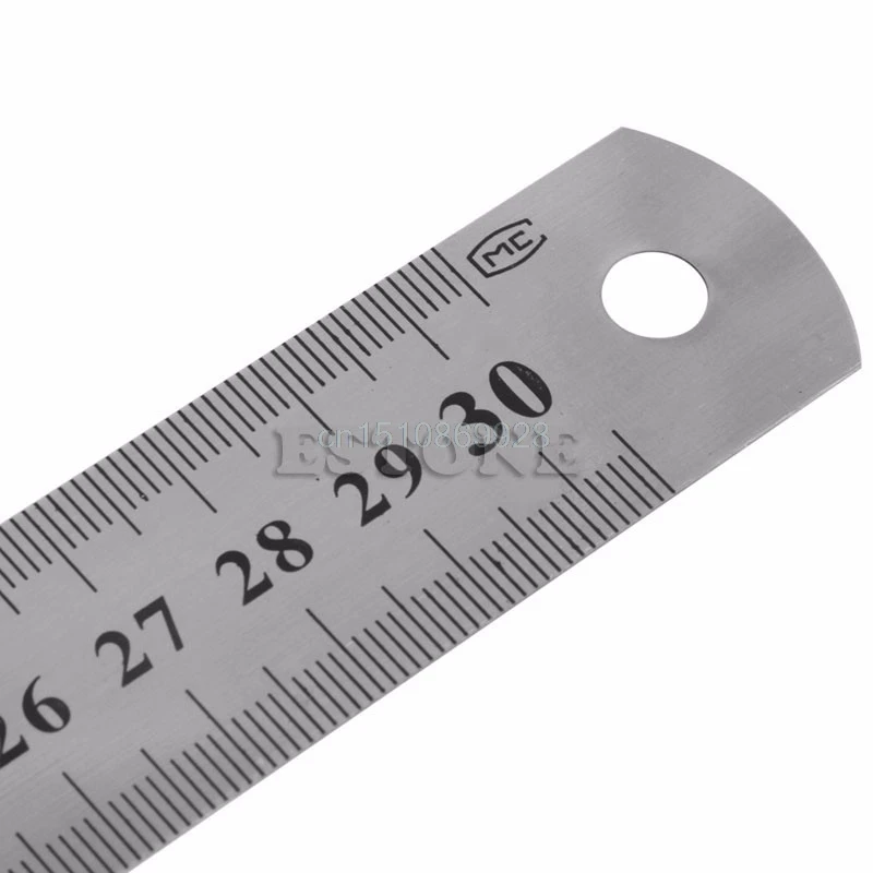 Ruler 30CM 12&quot Double Side Stainless Steel Metric Metal Pocket Pouch Measurement M216 HOT SALE | Инструменты