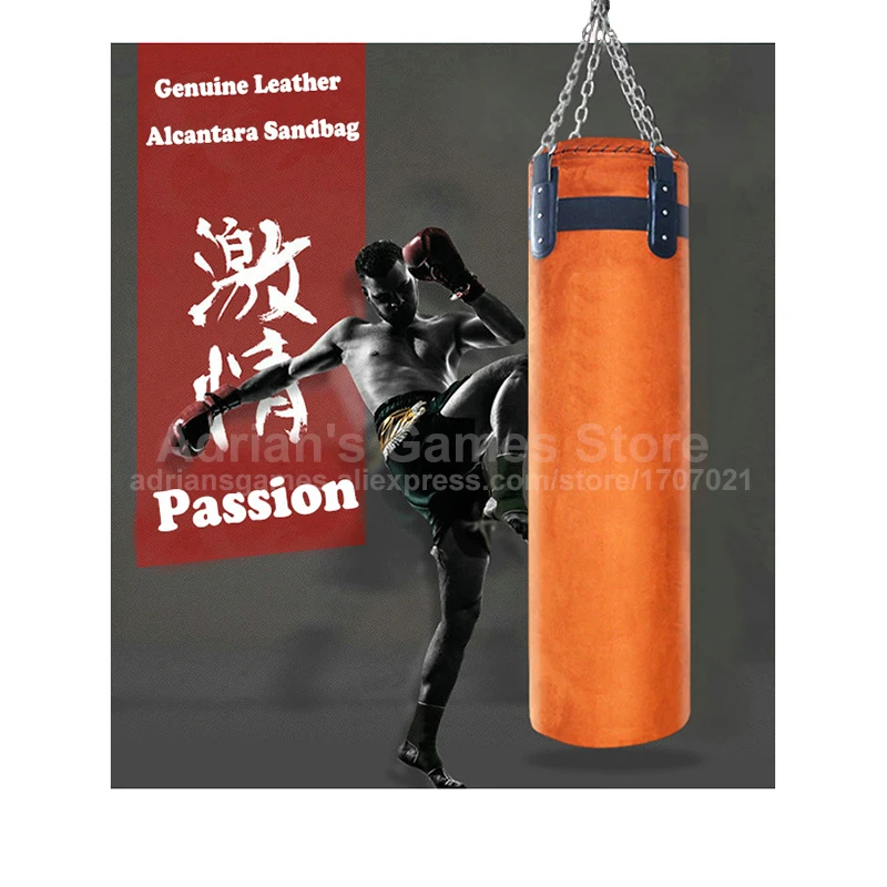 0.8/1/1.2/1.4/1.6/1.8м Алькантара боксерская груша Alcantara Boxing Bag для бокса замша боксерский