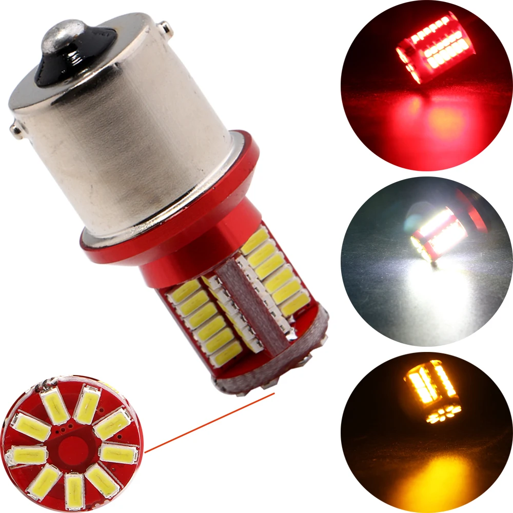 20 шт. P21W P21/5 W 1156 BA15S 1157 BAY15D 3014 57 SMD LED без ошибок Canbus фонари заднего хода ДРЛ