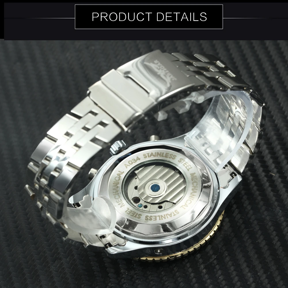 JARAGAR модное платье для мужчин автоматические механические часы Tourbillon ремешок из