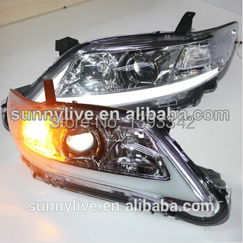 Для TOYOTA Camry Американская версия США светодиодный ные фары 2010 2011 год хромированный