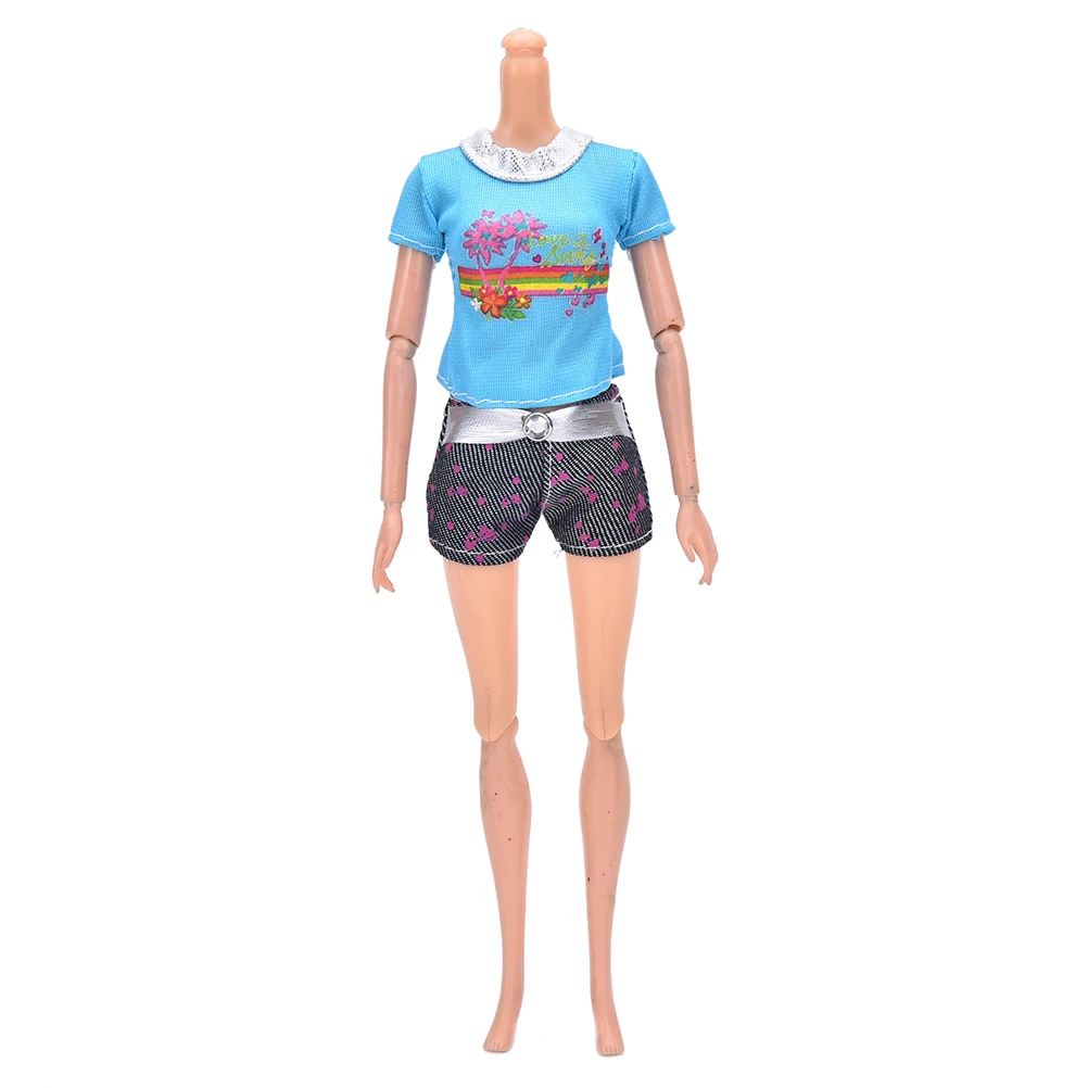 Популярная модная одежда Блуза с длинными штанами для юбки кукла повседневная