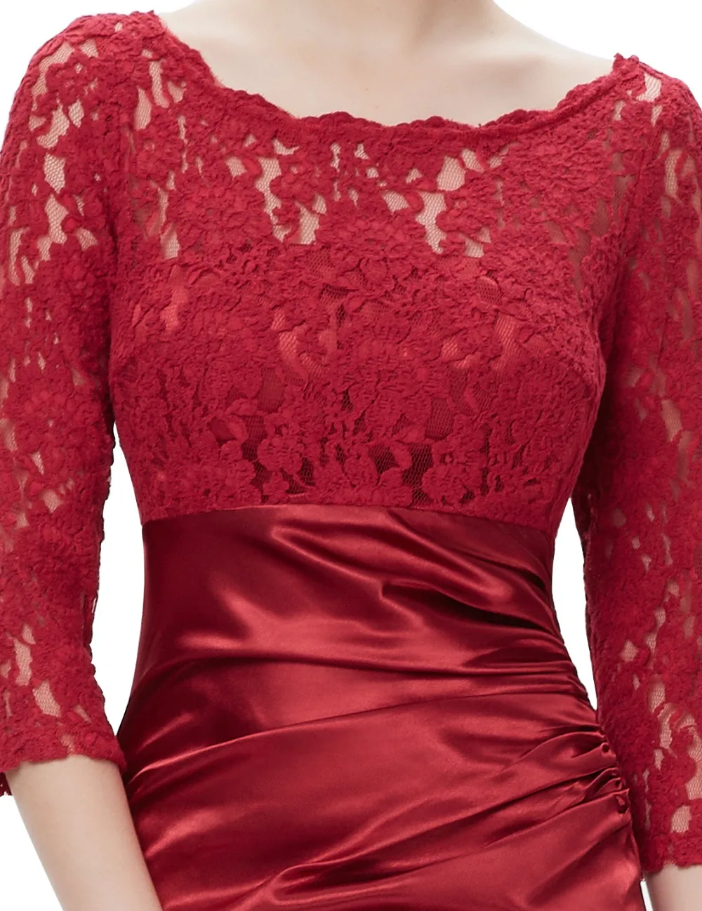 Robe De Soiree Ever Pretty женские элегантные вечерние платья винтажные атласные кружевные вечерние платья с рукавом три четверти