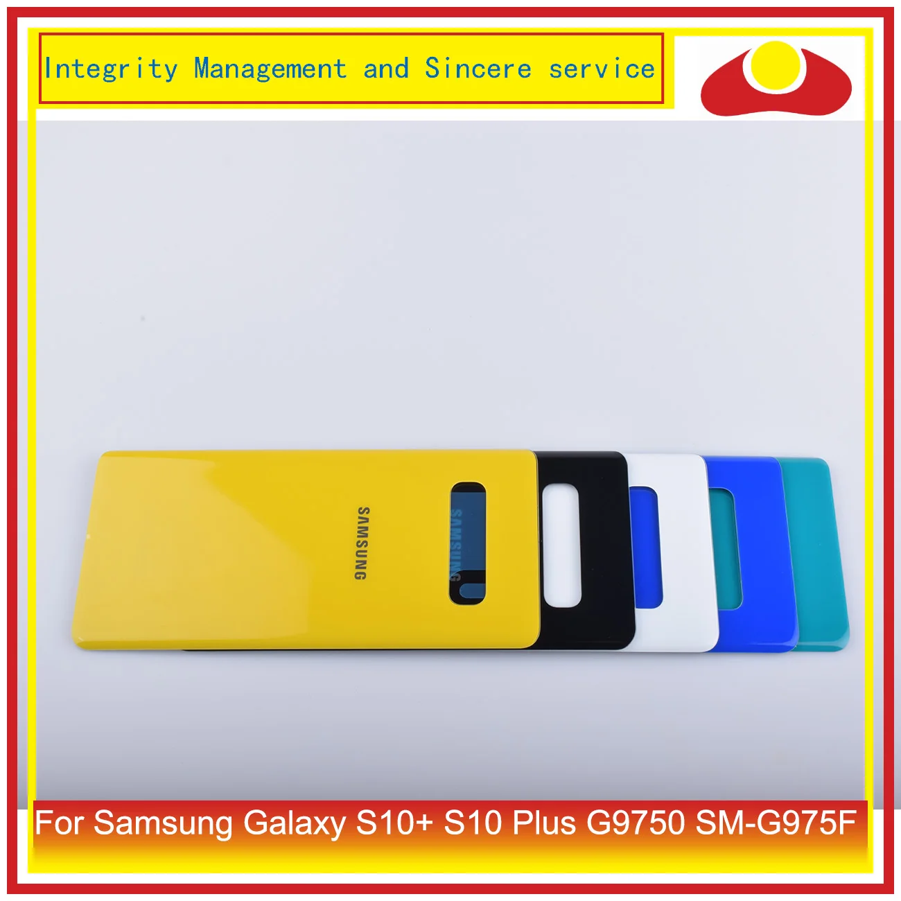 10 шт./партия для samsung Galaxy S10+ S10 Plus G9750 SM-G975F корпус батарея Дверь Задняя стеклянная крышка корпус замена корпуса