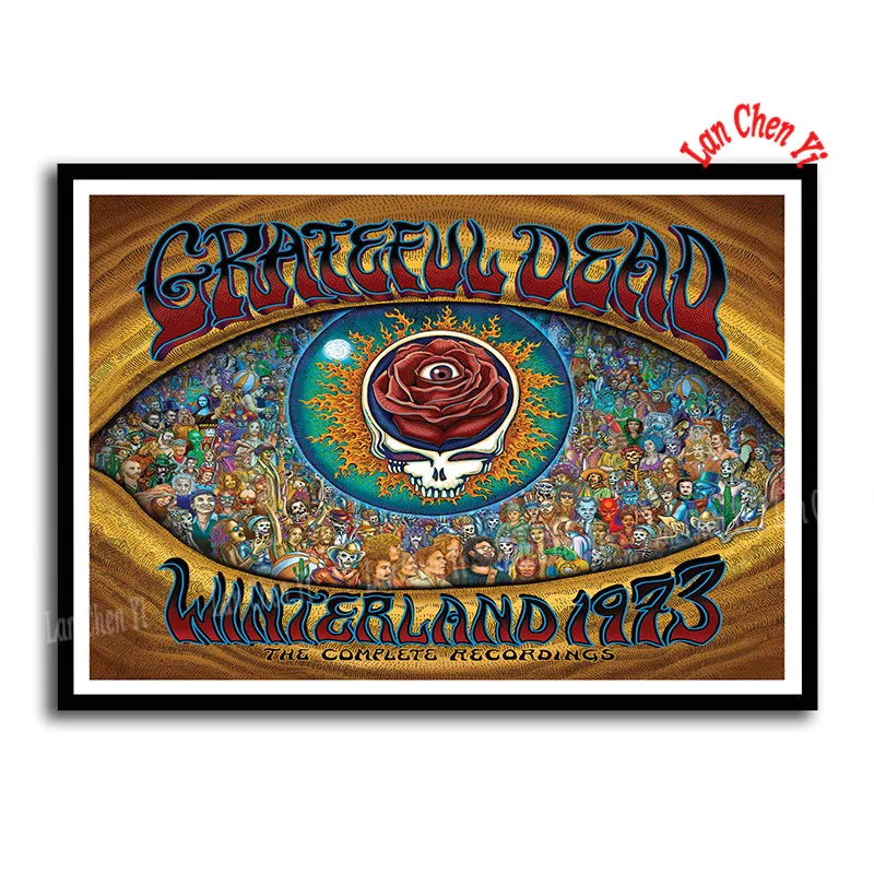 Светло-зеленый The Grateful Dead рок-музыка с покрытием бумажные плакаты настенные стикеры домашний Декор постер для бара/кафе 42*30 см - Цвет: Светло-зеленый