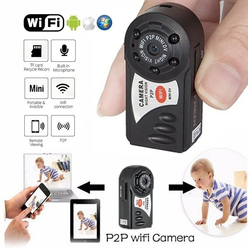 4GB карта + P2P HD мини Wifi DVR IP камера видеокамера видеорегистратор ночное видение