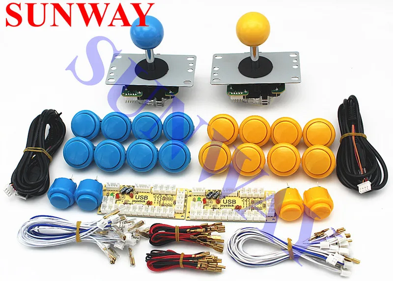 Model 5 2 игрока Zero Delay DIY PC аркадные игровые наборы для Mame Fighting Games джойстик+ sanwa Стиль Кнопка+ провод USB - Цвет: Model 5